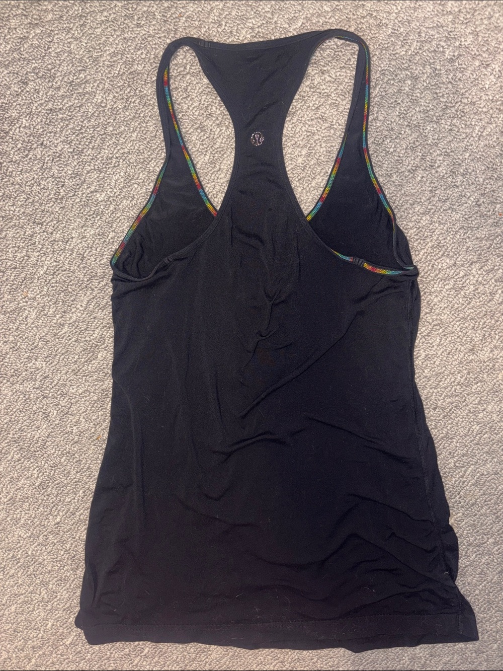 Lululemon Black/Multicoloured Reversible Racerback Tank - Picture 4 of 7